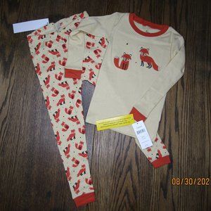 Leveret toddler's fox print snug fit pajama set